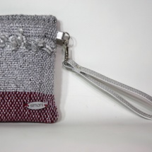 Hand-woven silver purse