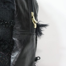 Total black backpack detail