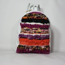 Orange and purple backpack front