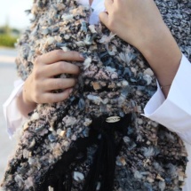 Textural woven scarf / detail