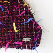 hand-woven purse / pink / detail