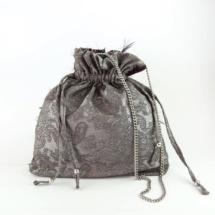hand-woven pouch grey back