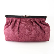 hand-woven clutch / fabric side / pink