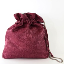 hand-woven pouch / pink / back