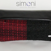 Black and red woven bag