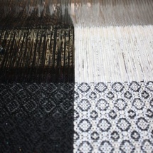 Black and white fabric : weaving