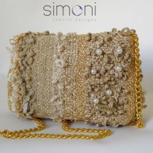 Gold mini woven bag