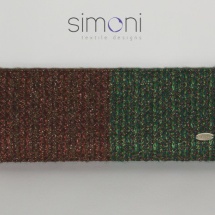 Green and copper woven clutch