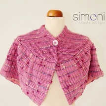 Pink woven cape