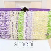 Purple green and white clutch 3