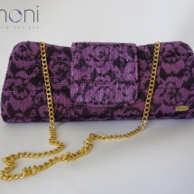 Purple lace woven bag
