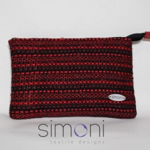Red and Black Tweed mini purse