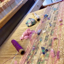 Textural fabric on the loom