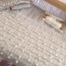 Weaving process: Tweed white fabric