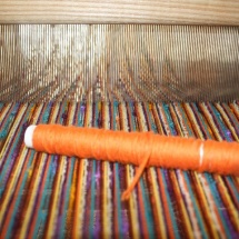 Weaving process: tweed fabric