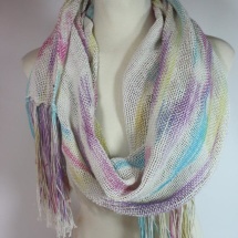 Woven hand dyed scarf