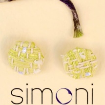 Woven lime earrings