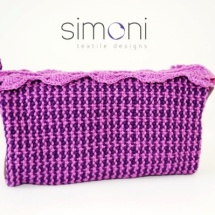 Woven purple purse