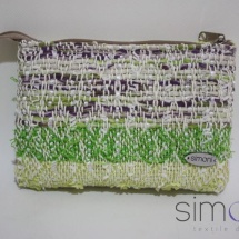 Woven textural mini purse in pastels