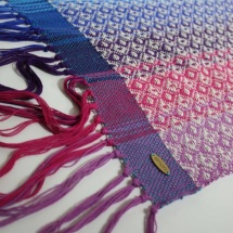 woven shawl with patterns detail
