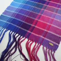 woven shawl with stripes detail