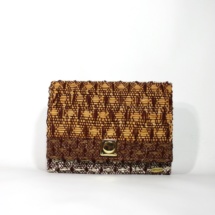 clutch with cotton, raffia and linenclutchc3