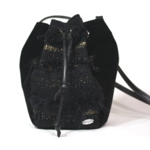 Black and Gold pouch bag front