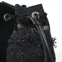Black and gold pouch detail