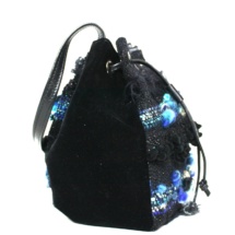Blue and black pouch side 2