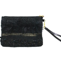 Gold and black purse back