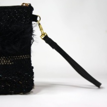 Gold and black purse detail