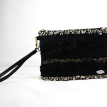 Gold and black purse front
