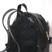Total black backpack back