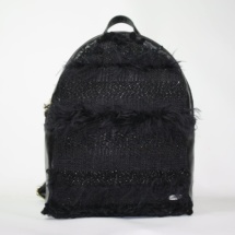 Total black backpack front