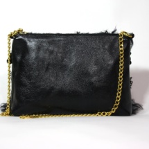 Total black purse with chain back