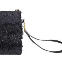 Total black purse with textures detail 2