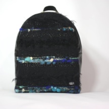 blue and black backpack front