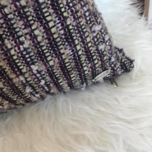 woven cushion with stripes details